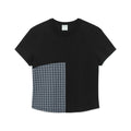 TCM check half curved T