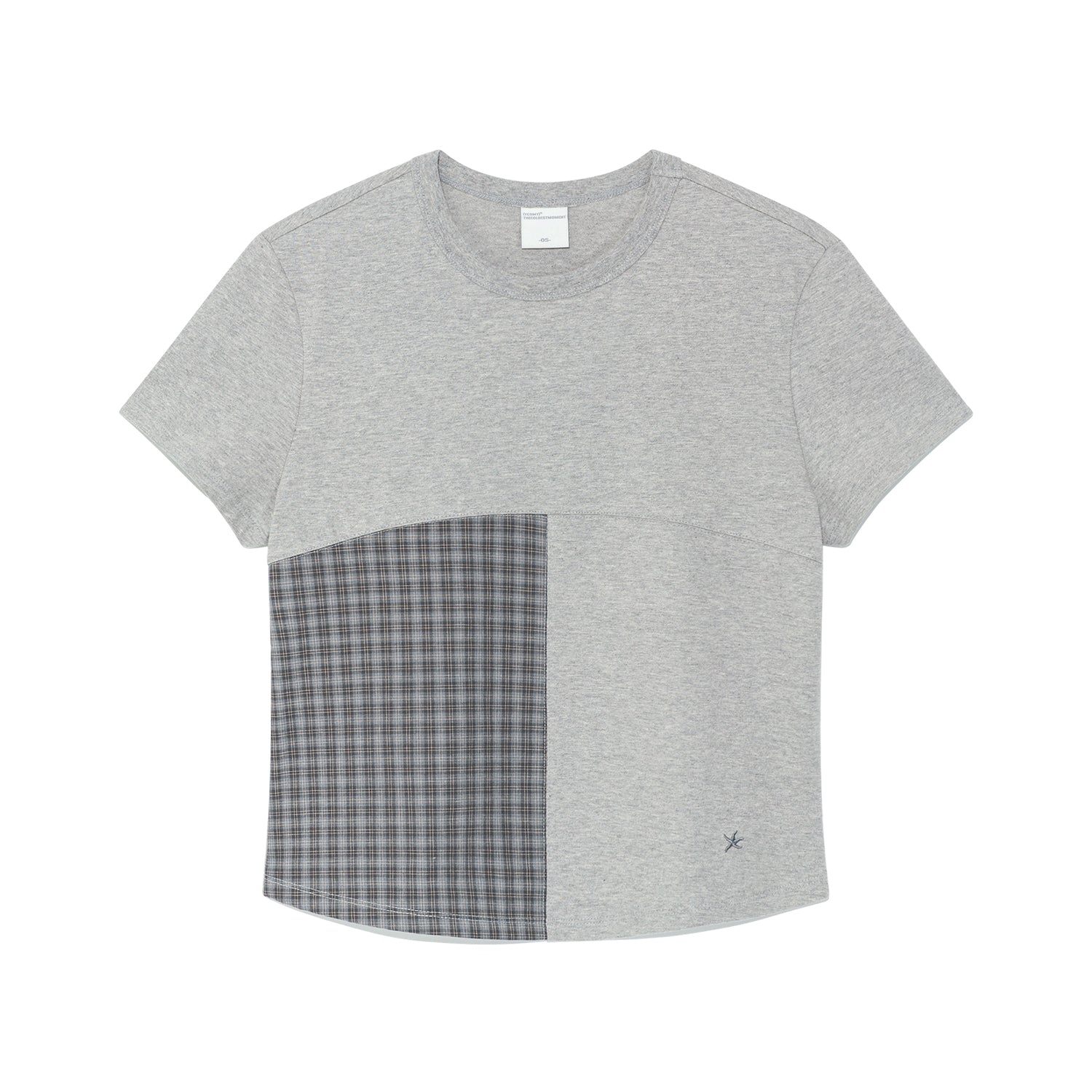 TCM check half curved T