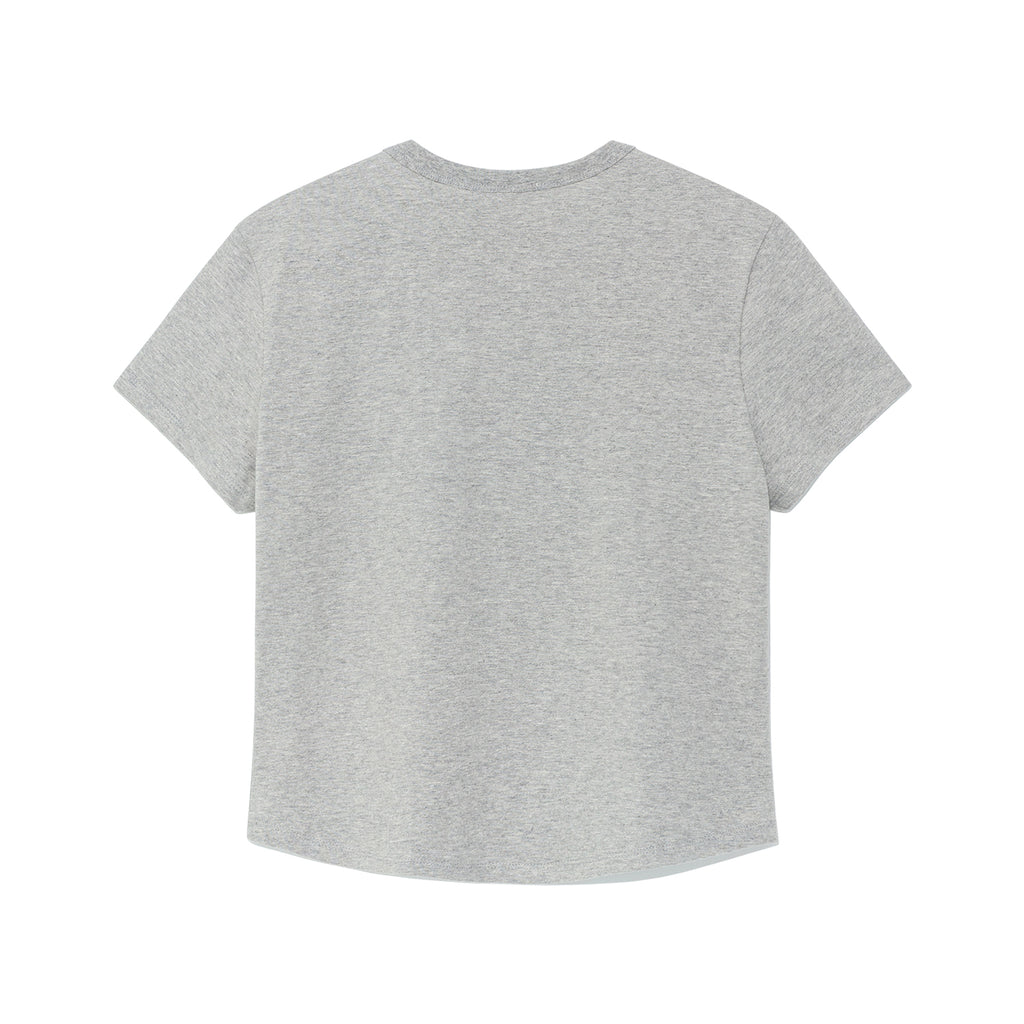 TCM check half curved T