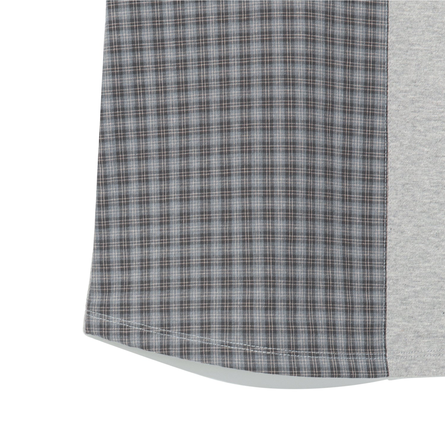 TCM check half curved T