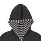 TCM reversible stripe hooded zip-up