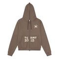 TCM logo applique hooded zip up