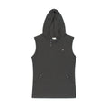 (w) TCM henley neck hooded sleeveless T
