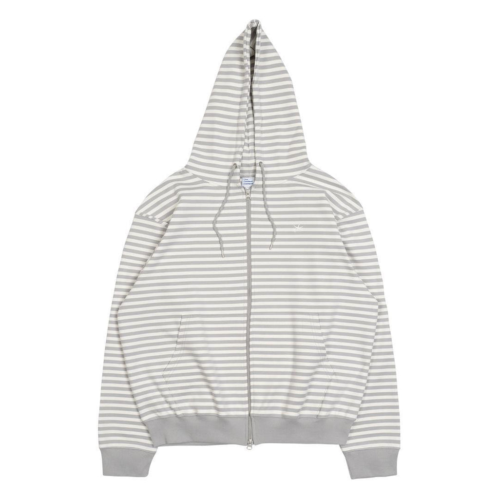 TCM stripe hooded zip-up