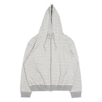 TCM stripe hooded zip-up