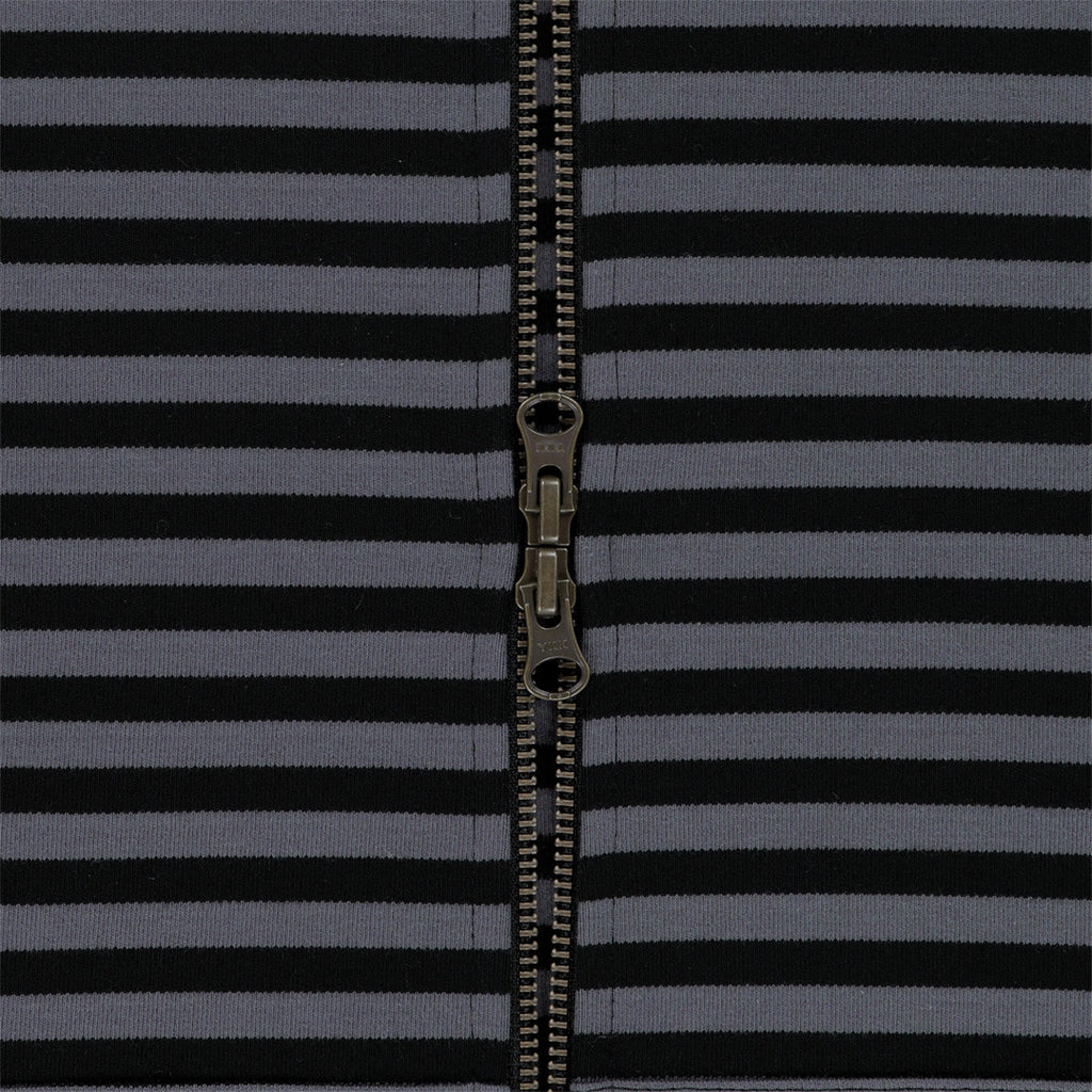 TCM stripe hooded zip-up