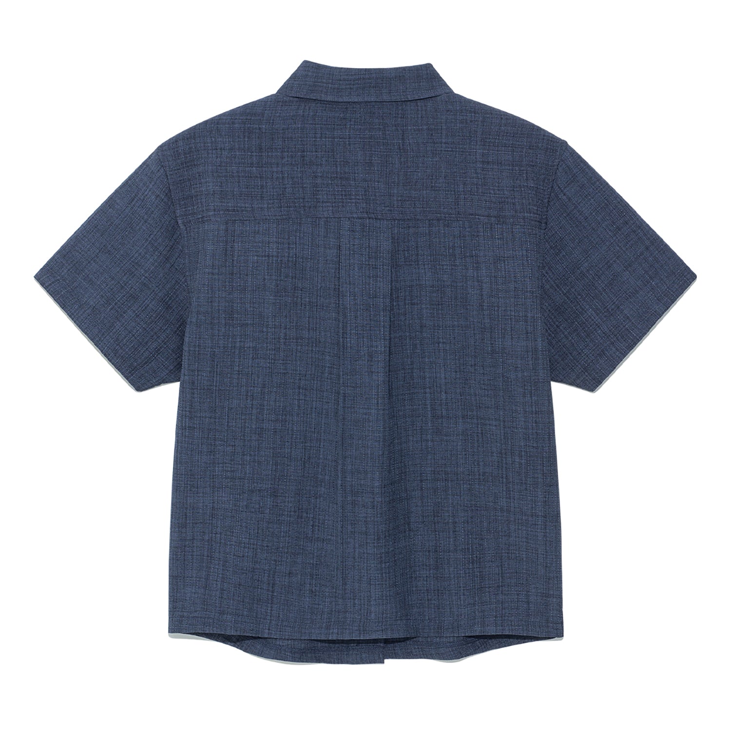 (w) TCM mini logo textured half shirt