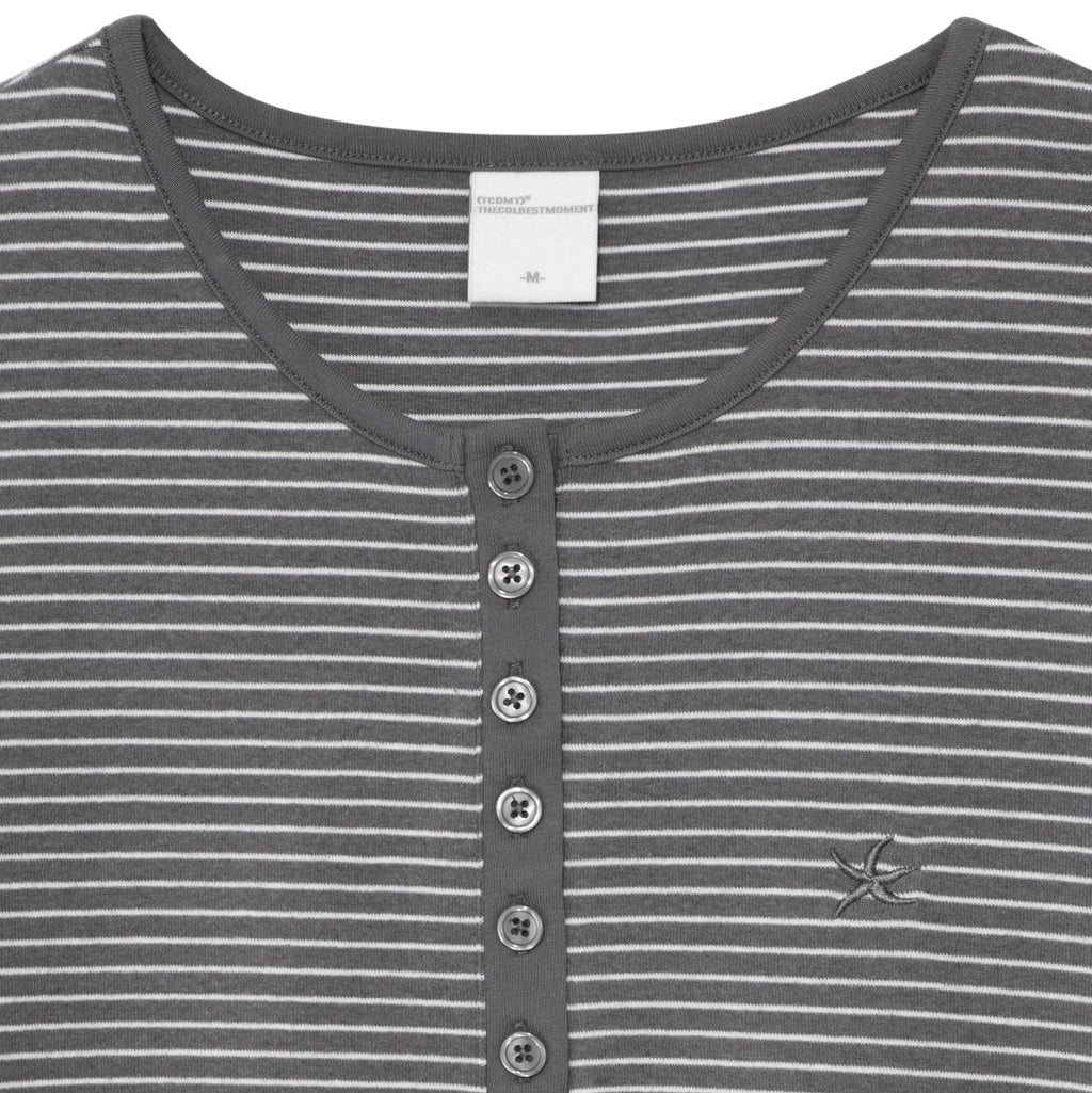 TCM stripe round henly neck T