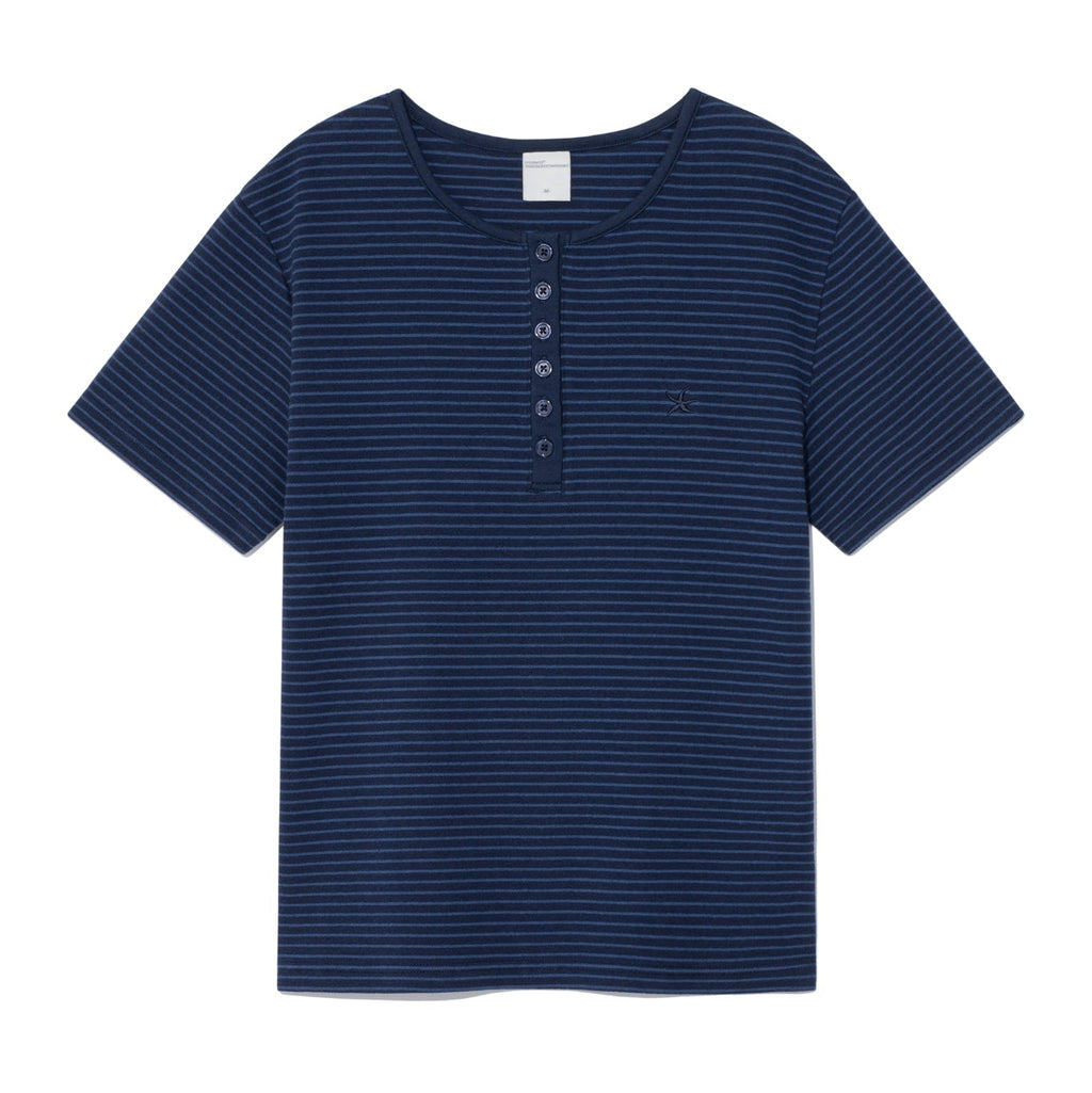 TCM stripe round henly neck T
